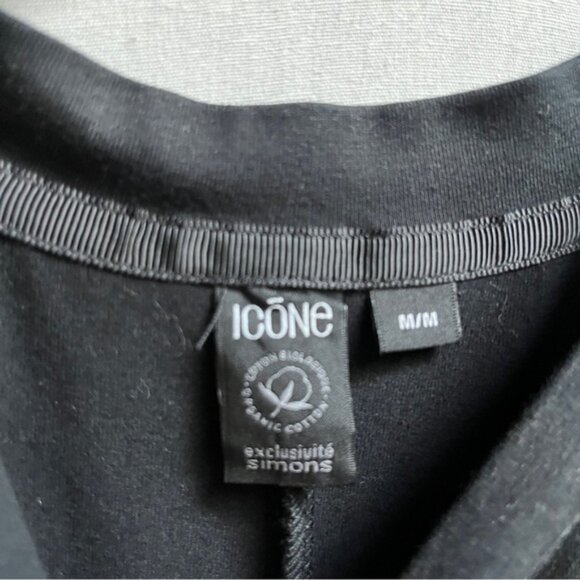 Icone Simone tie front midi sleeveless black midi dress Sz M - Picture 7 of 12